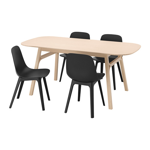 VOXLÖV/ODGER table and 4 chairs