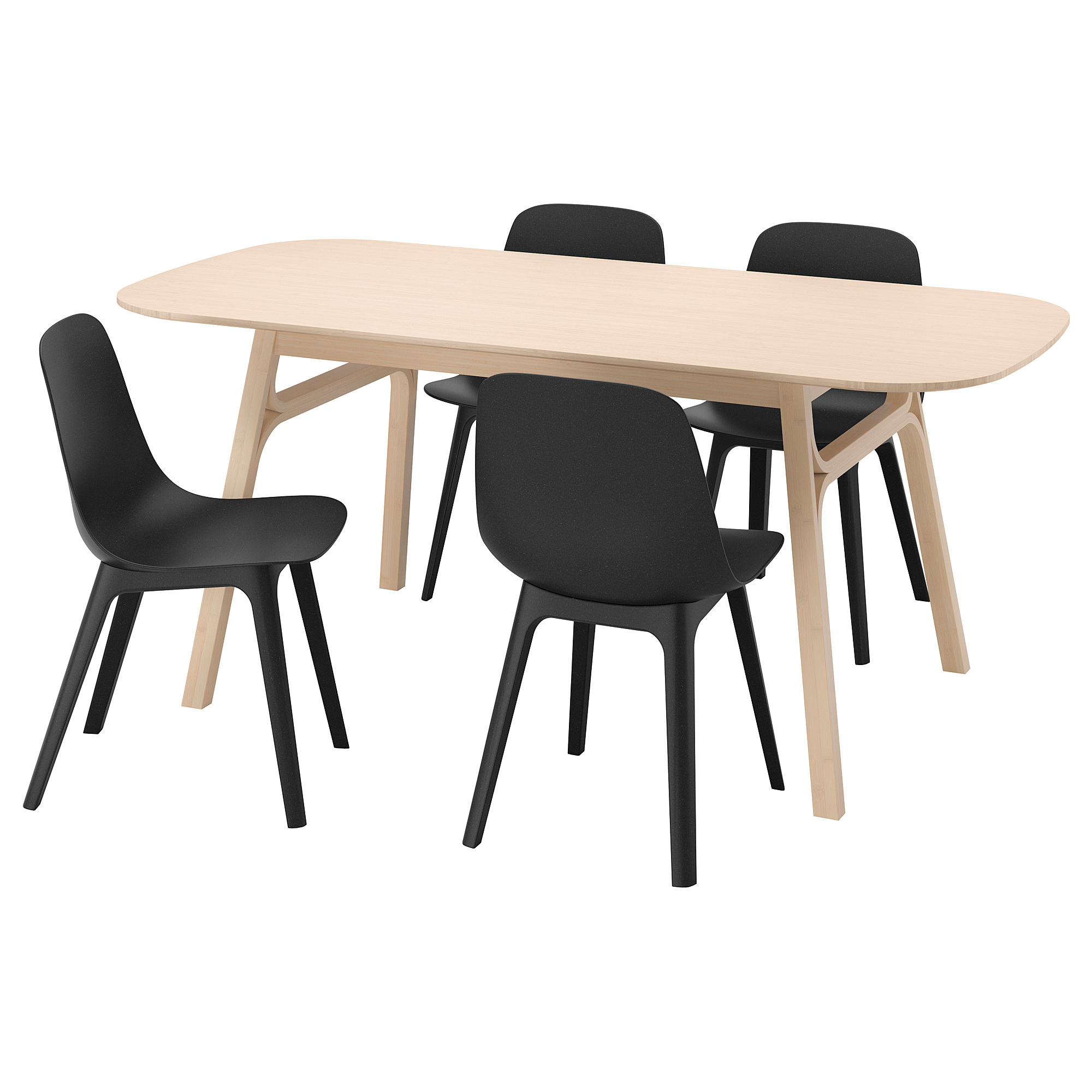 VOXLÖV/ODGER table and 4 chairs