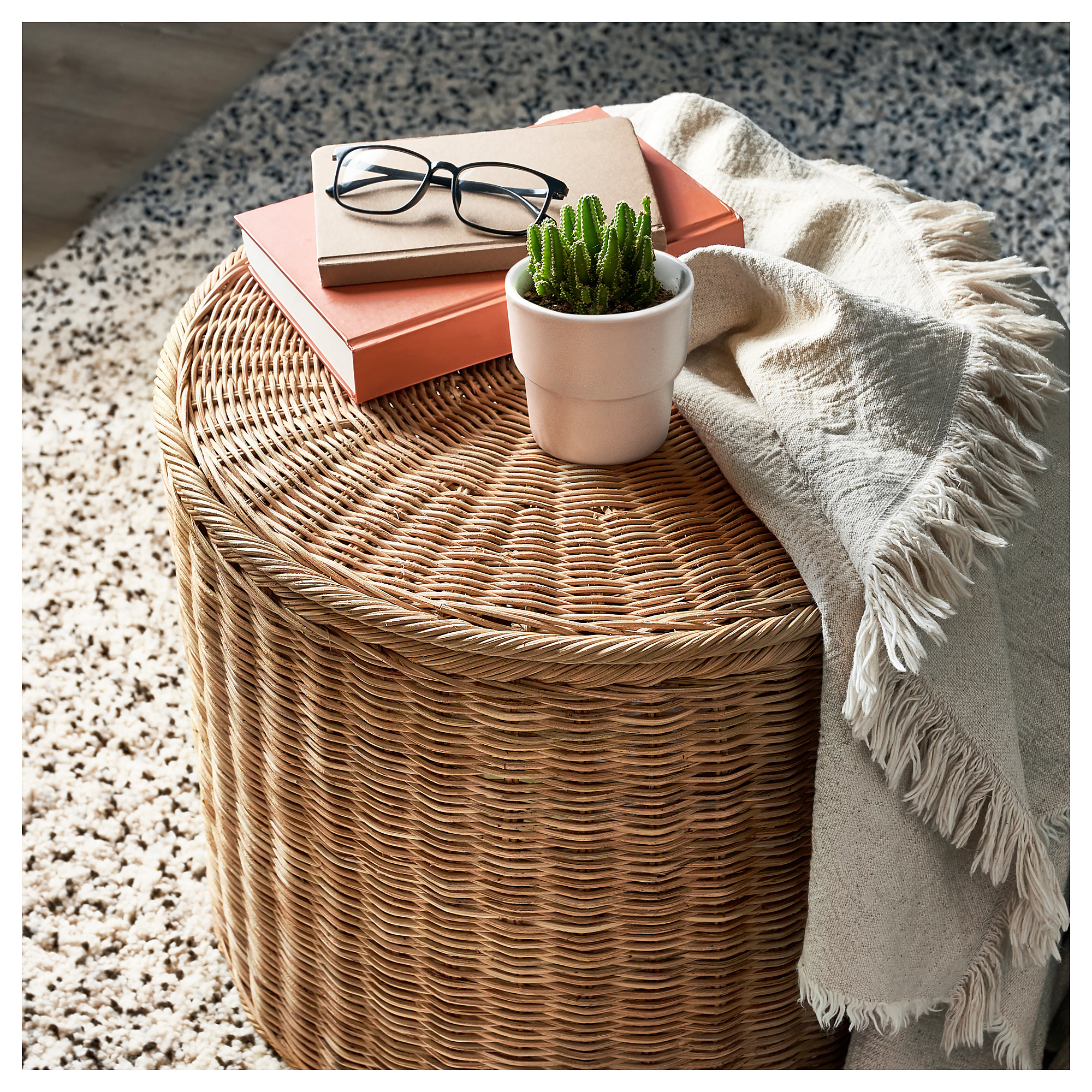 TOLKNING pouffe with storage