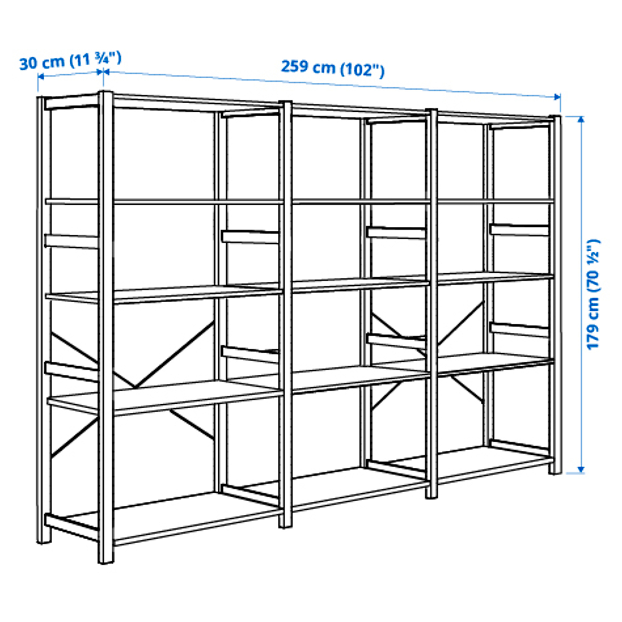 IVAR 3 sections/shelves