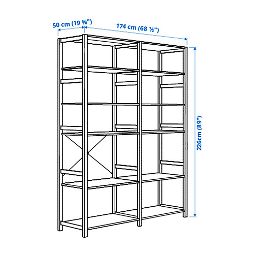 IVAR 2 sections/shelves