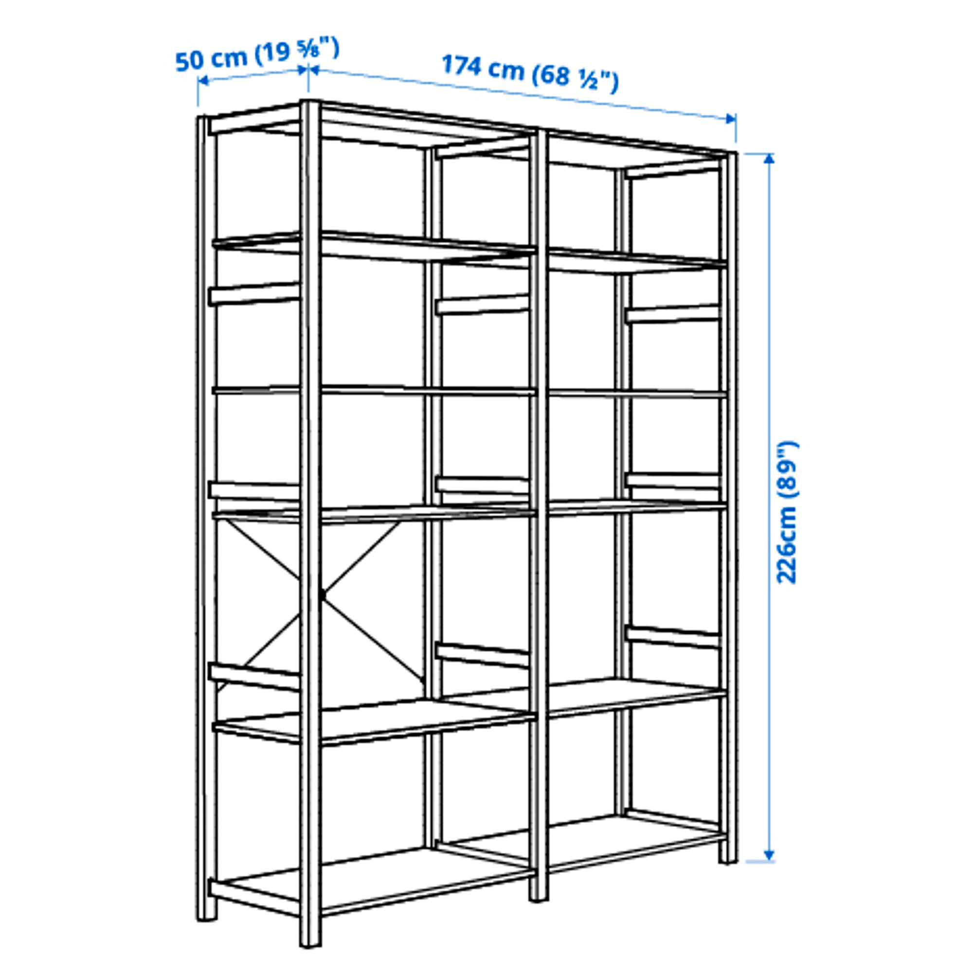 IVAR 2 sections/shelves