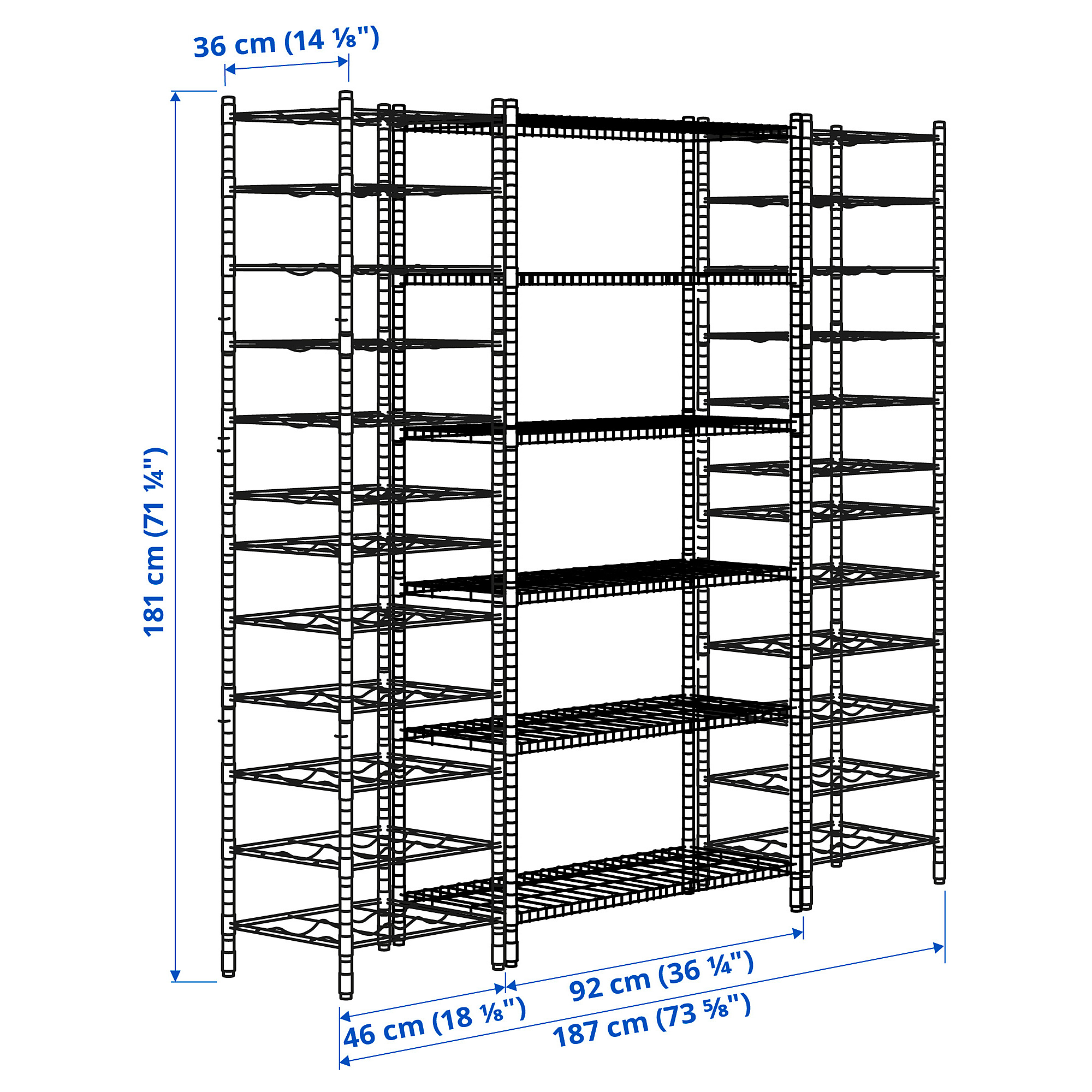 OMAR 3 shelf sections