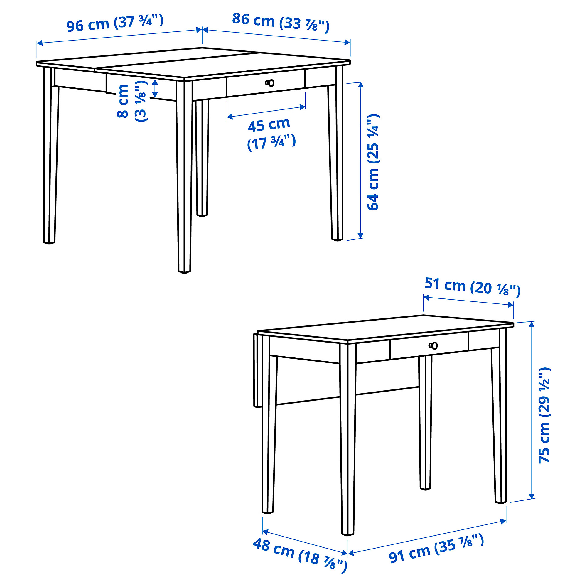 IDANÄS/INGOLF table and 1 chair