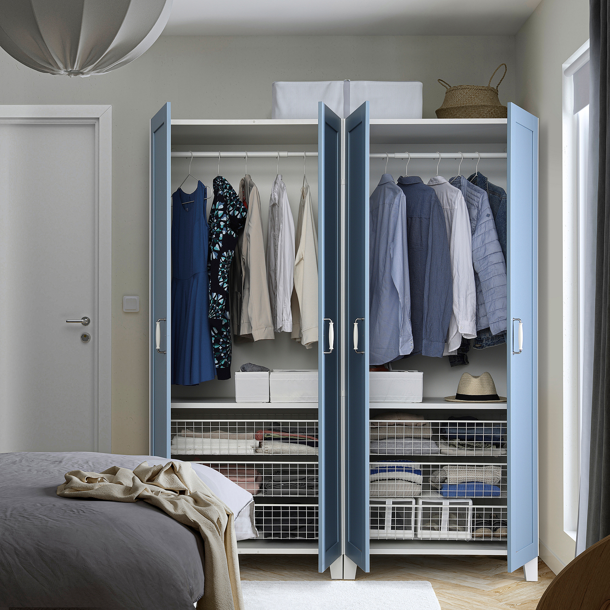 PLATSA wardrobe with 4 doors