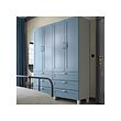 PLATSA wardrobe with 4 doors+6 drawers