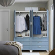 PLATSA wardrobe with 4 doors+6 drawers