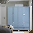 PLATSA wardrobe with 4 doors+6 drawers