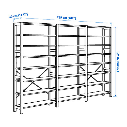 IVAR 3 sections/shelves