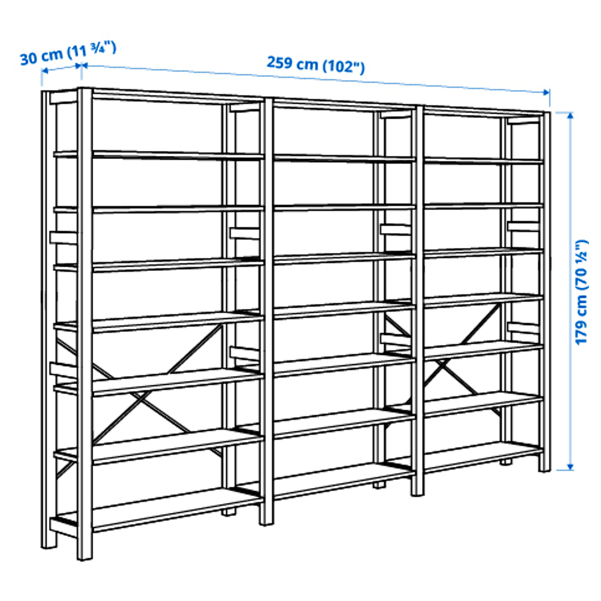 IVAR 3 sections/shelves