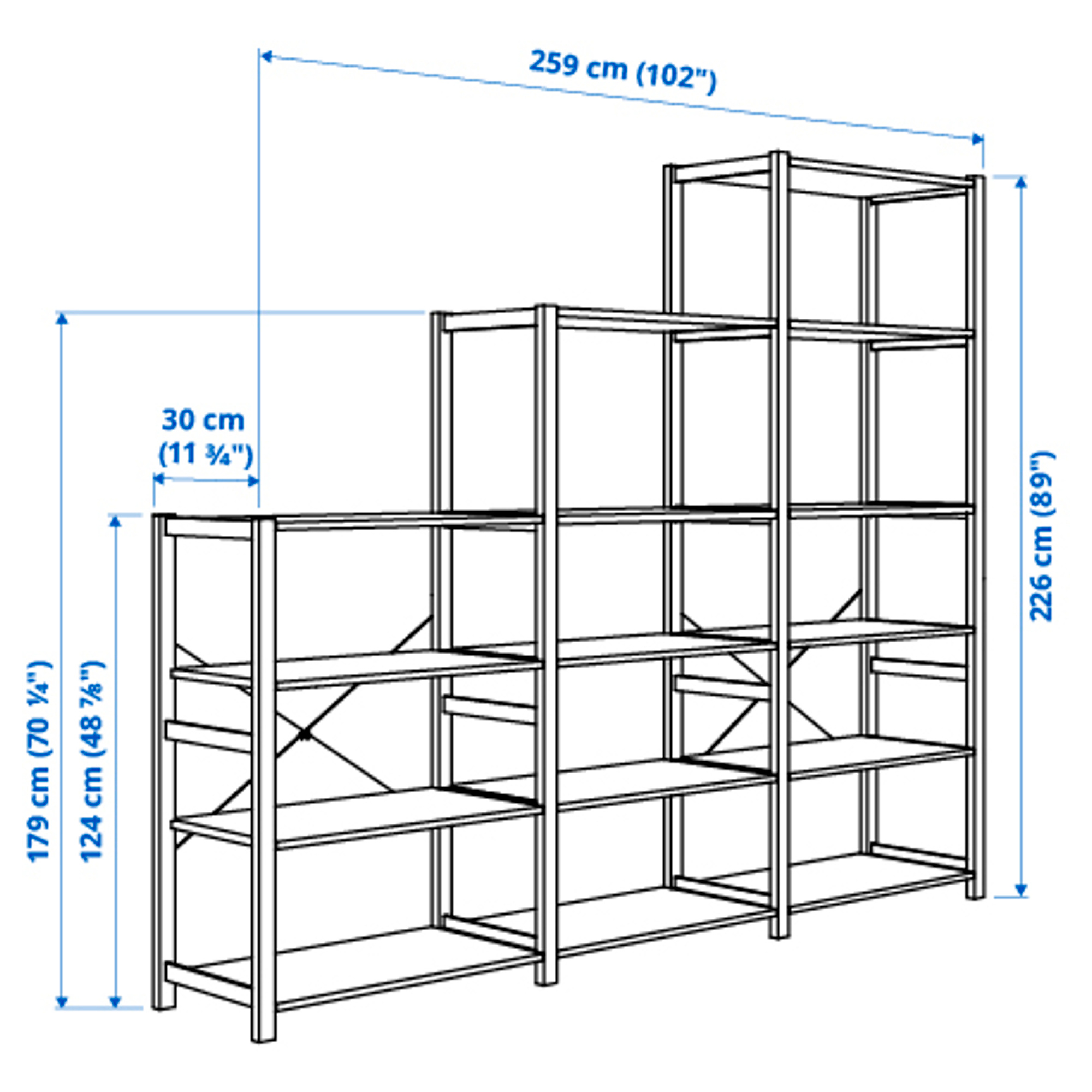 IVAR 3 sections/shelves