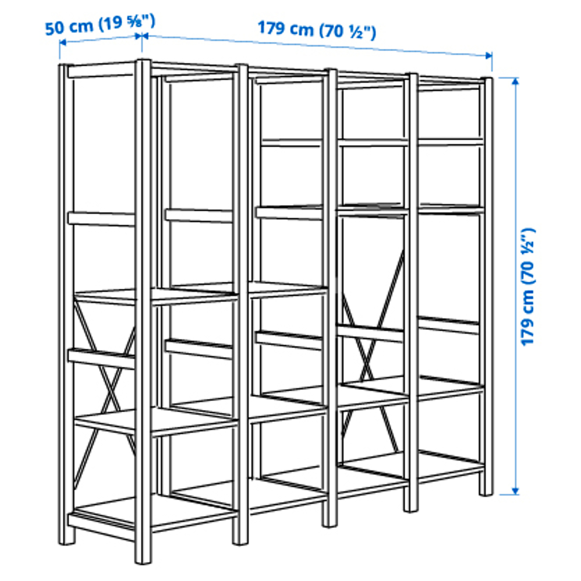 IVAR 4 sections/shelves