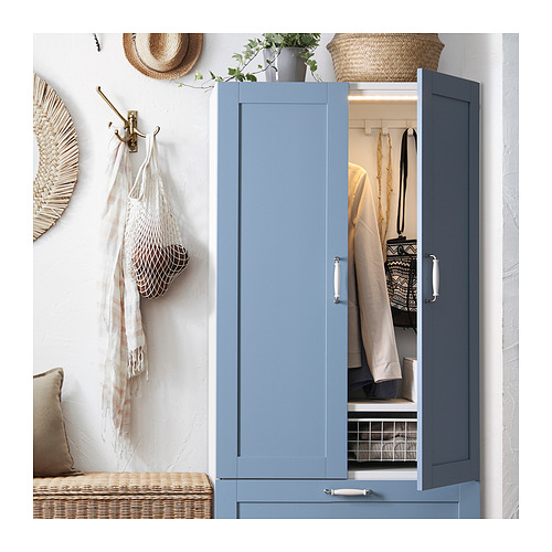 PLATSA wardrobe with 2 doors+2 drawers