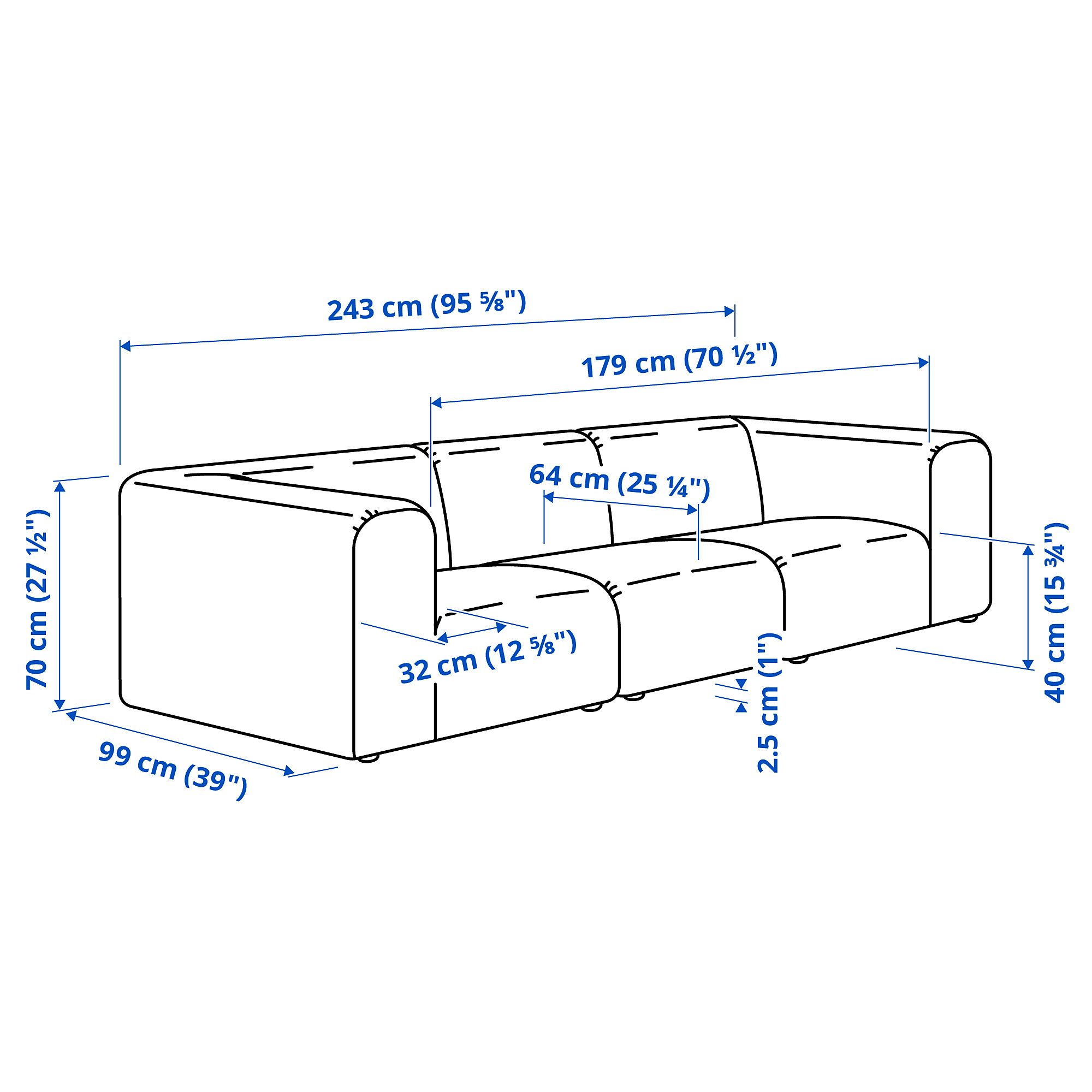 STOCKHOLM 2025 3-seat sofa