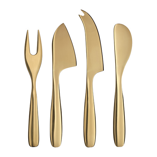 TILLAGD - cheese knife, set of 4, brass-colour | IKEA Taiwan Online - PE967638_S4