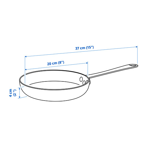 VARDAGEN - 平底煎鍋, 碳鋼, 直徑20公分 | IKEA 線上購物 - PE822739_S4