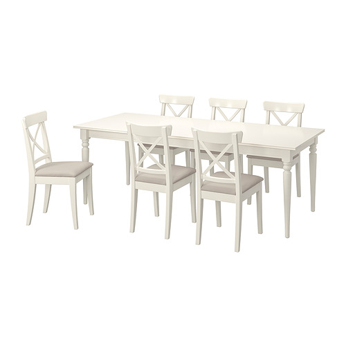 INGATORP/INGOLF 餐桌附6張餐椅