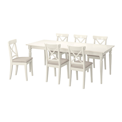 INGATORP/INGOLF table and 6 chairs