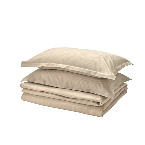 LÄKEVÄNDEROT - duvet cover and 2 pillowcases, beige, 200x200/50x80 cm | IKEA Taiwan Online - PE967683_S4