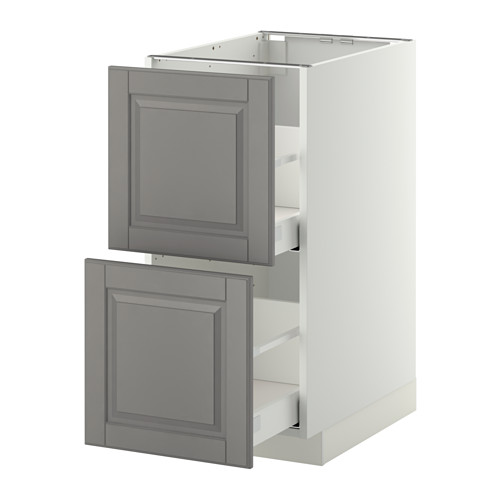 METOD - base cb 2 fronts/2 high drawers, white Maximera/Bodbyn grey | IKEA Taiwan Online - PE350699_S4