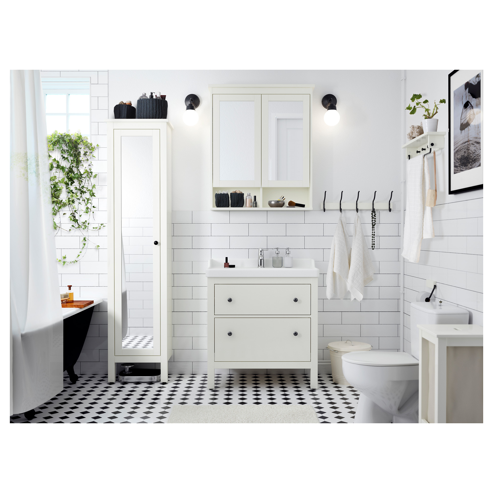 HEMNES/RÄTTVIKEN 洗臉盆櫃/2抽