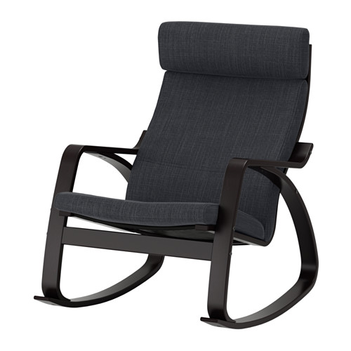 POÄNG - rocking-chair, black-brown/Hillared anthracite | IKEA Taiwan Online - PE629328_S4