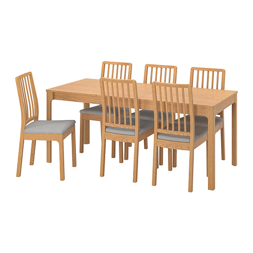 EKEDALEN/EKEDALEN table and 6 chairs