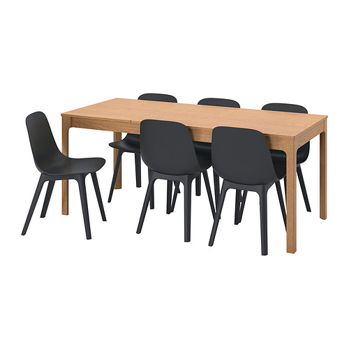 EKEDALEN/ODGER table and 6 chairs