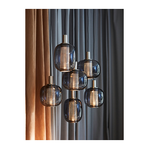 HÖGVIND pendant lamp with 3 lamps