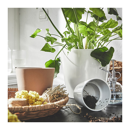 KLARBÄR plant pot with saucer