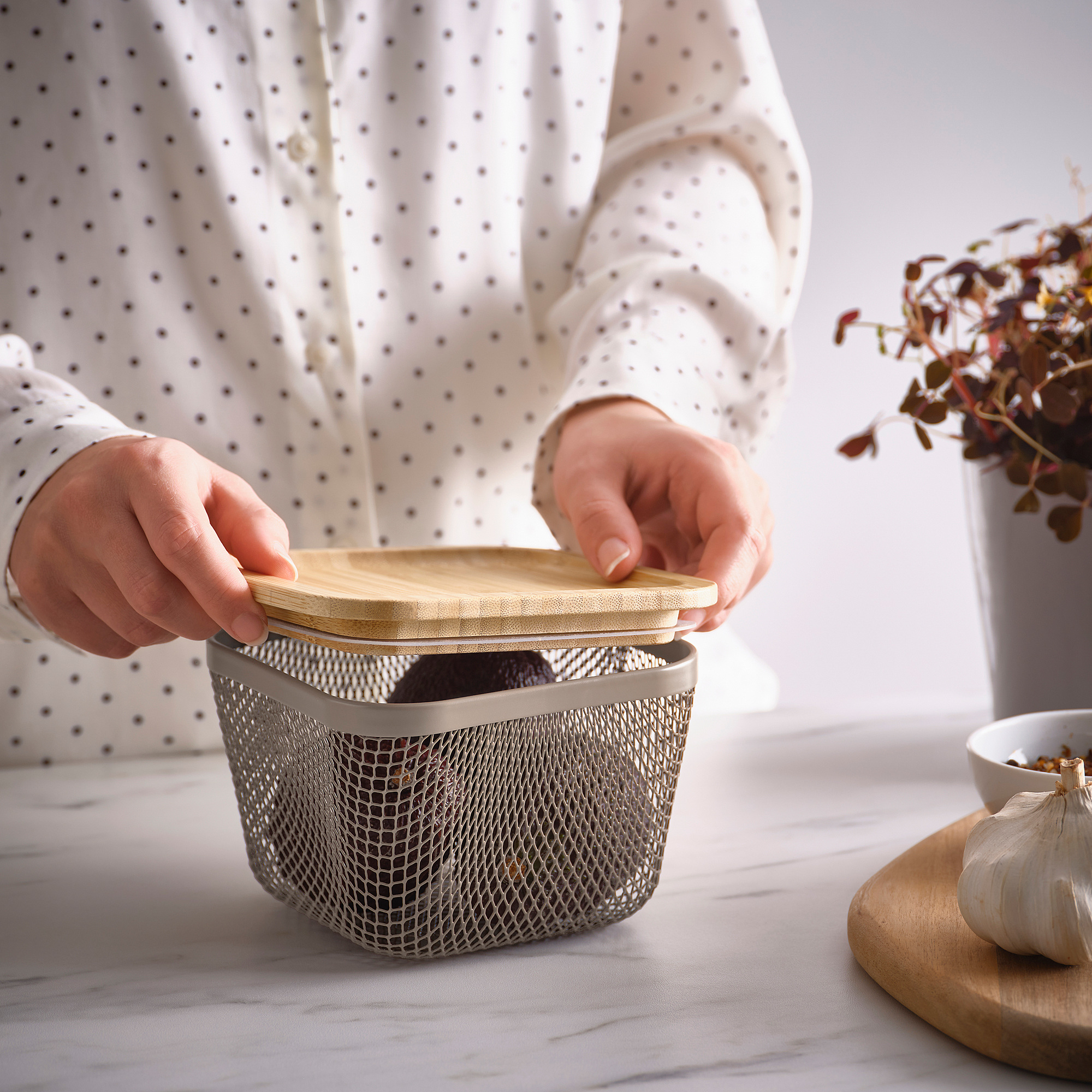 IKEA 365+ food storage basket with lid