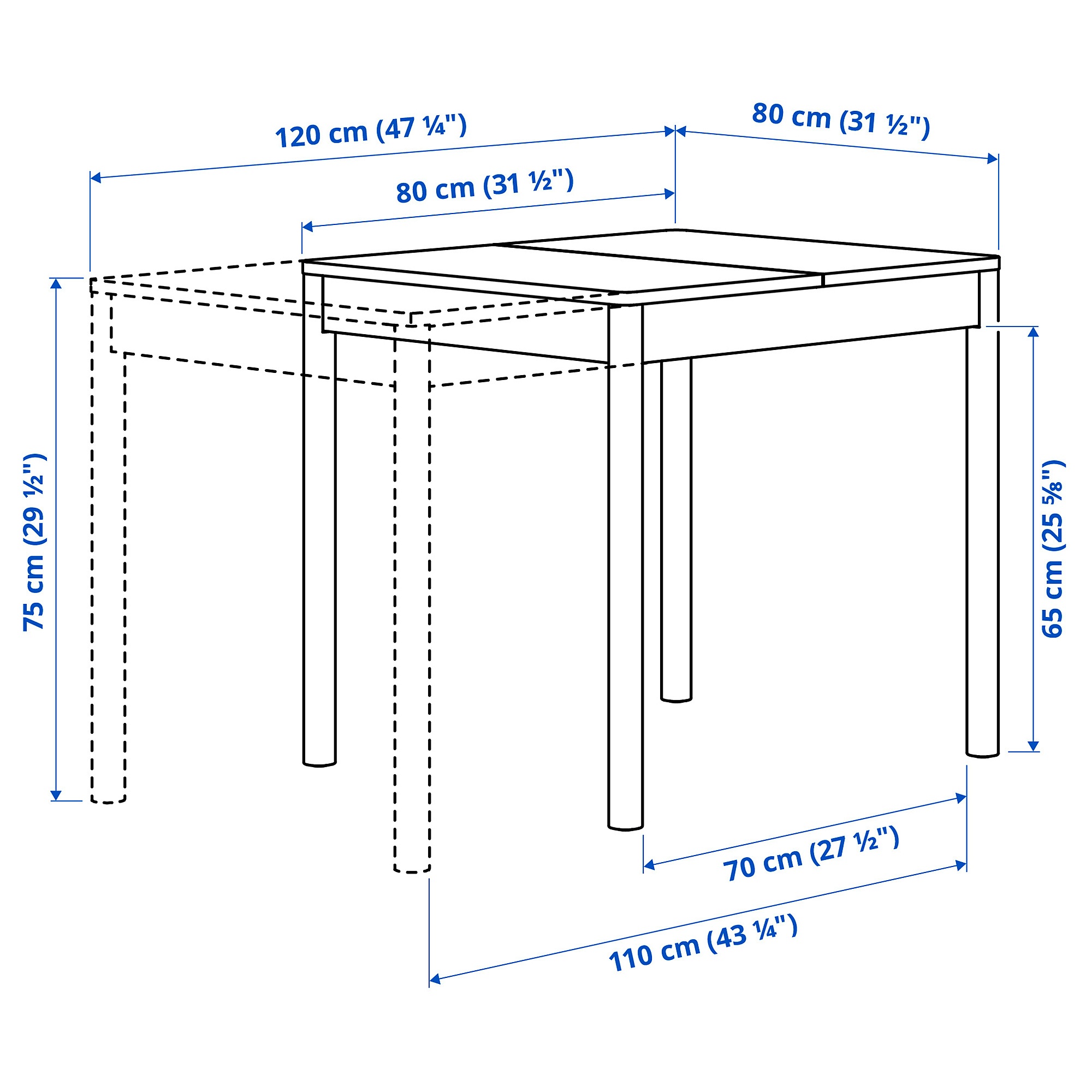 TONSTAD/TONSTAD table and 2 chairs