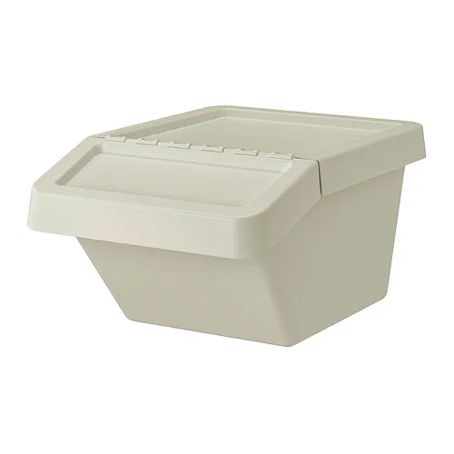 SORTERA - 附蓋垃圾分類箱, 米色, 37 公升 | IKEA 線上購物 - E1006265_S4