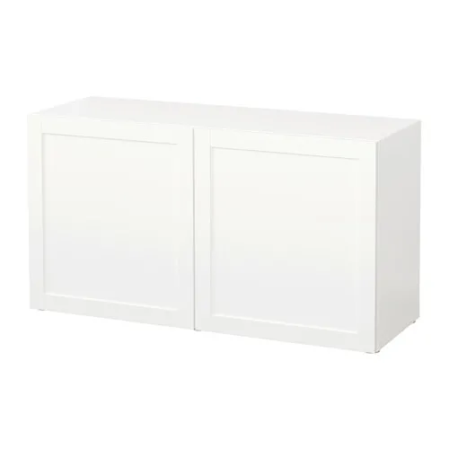 BESTÅ - 層架組附門板, 白色/Hanviken 白色, 120x42x64 公分 | IKEA 線上購物 - PE562854_S4