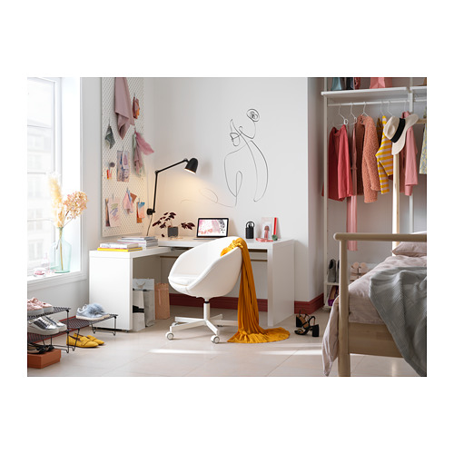 SKRUVSTA - swivel chair, Ysane white | IKEA Taiwan Online - PH165495_S4