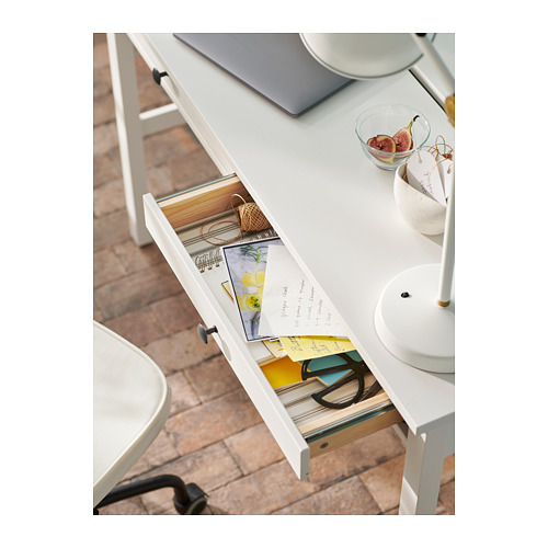 HEMNES - 書桌附2抽, 染白色 | IKEA 線上購物 - PH165497_S4