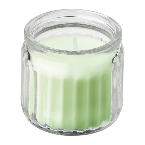 LÖVSKOGSLUND - scented candle in glass, Apple/light green, 12 hr | IKEA Taiwan Online - PE936210_S4