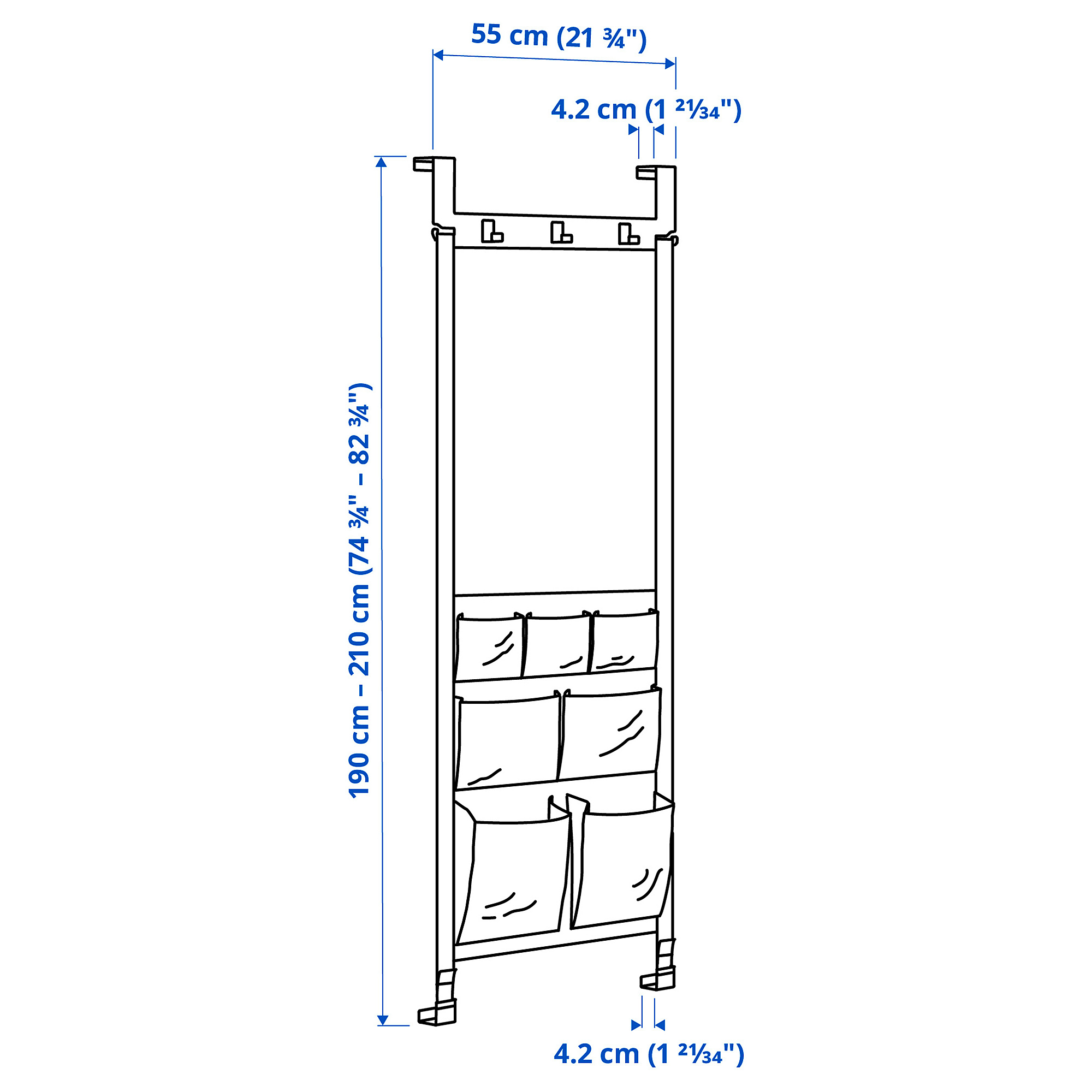 KOMPISHÄNG hanger for door