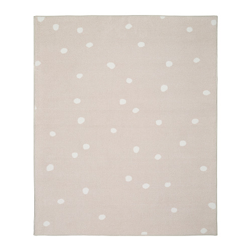 LEN - 短毛地毯，米色/圓點圖案，133x160 公分 | IKEA 線上購物 - E1006299_S4