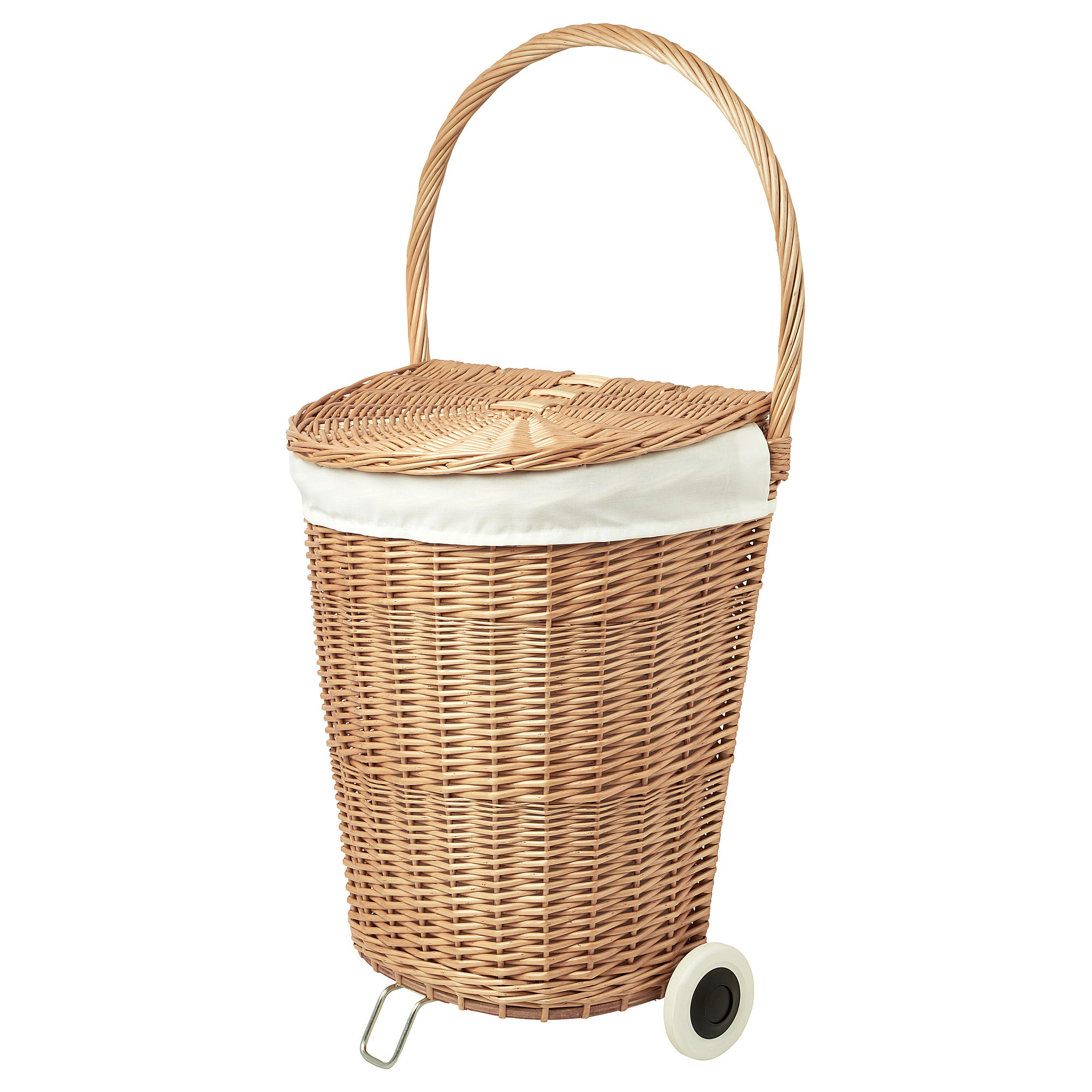 TOLKNING laundry basket with wheels