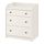 HAUGA - chest of 3 drawers, white, 70x46x84 cm | IKEA Taiwan Online - PE782647_S1