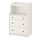 HAUGA - chest of 3 drawers with shelf, white, 70x46x116 cm | IKEA Taiwan Online - PE782649_S1