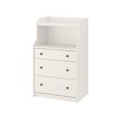HAUGA - chest of 3 drawers with shelf, white | IKEA Taiwan Online - PE782649_S2 