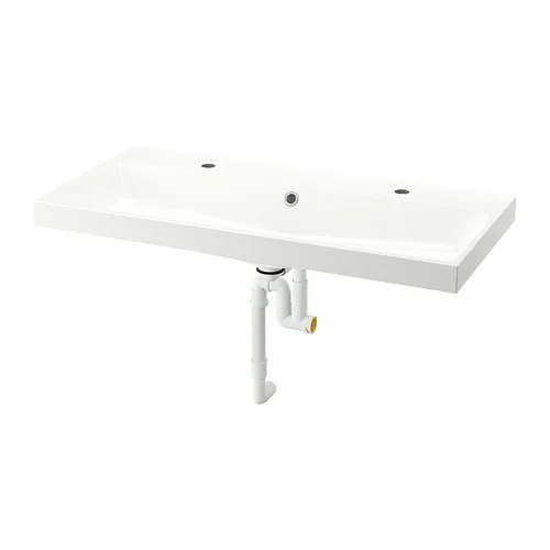 BACKSJÖN - 洗臉盆附排水管配件, 白色, 100x48 公分 | IKEA 線上購物 - PE904187_S4
