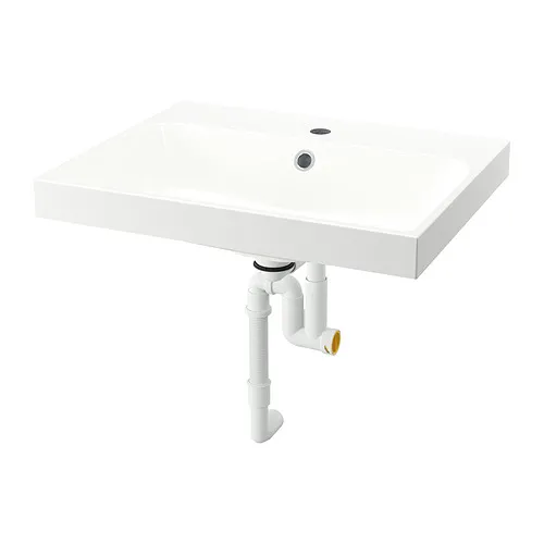 BACKSJÖN - 洗臉盆附排水管配件, 白色, 60x48 公分 | IKEA 線上購物 - PE904194_S4