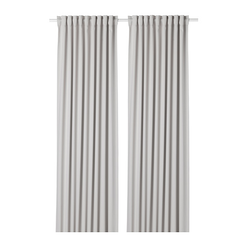 MAJGULL - room darkening curtains, 1 pair, light grey/with heading tape | IKEA Taiwan Online - PE677879_S4