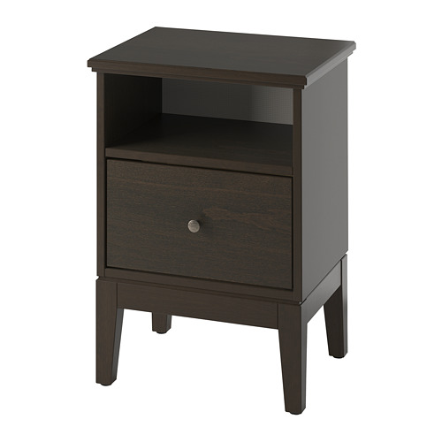 IDANÄS - bedside table, dark brown stained, 47x40 cm | IKEA Taiwan Online - PE782658_S4