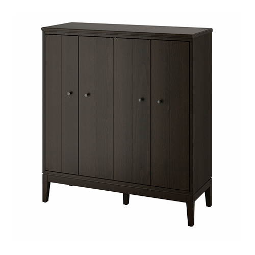 IDANÄS - cabinet with bi-folding doors, dark brown stained, 121x135 cm | IKEA Taiwan Online - PE782660_S4