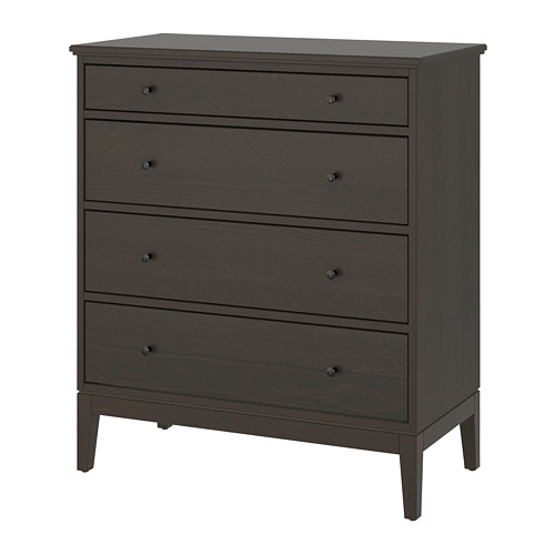 IDANÄS - 抽屜櫃/4抽, 深棕色 上色, 104x118 公分 | IKEA 線上購物 - PE782662_S4