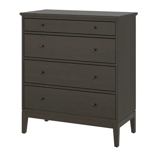 IDANÄS - 抽屜櫃/4抽, 深棕色 上色, 104x118 公分 | IKEA 線上購物 - PE782662_S4